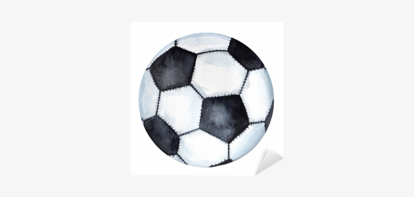Stickers Classic Football Soccer Ball Drawing One Single - Imagenes De Color Blanco Y Negro, transparent png download