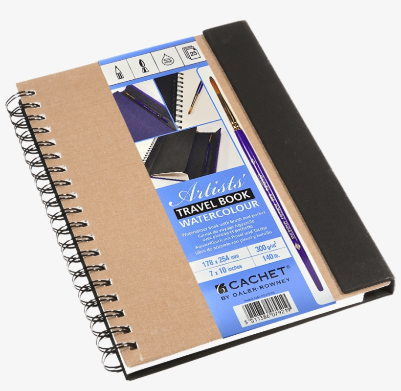 Cachet By Daler Rowney Artists' 7×10 Inch Travel Book - Daler Rowney Cachet Travel Sketchbook For Sketching, transparent png download