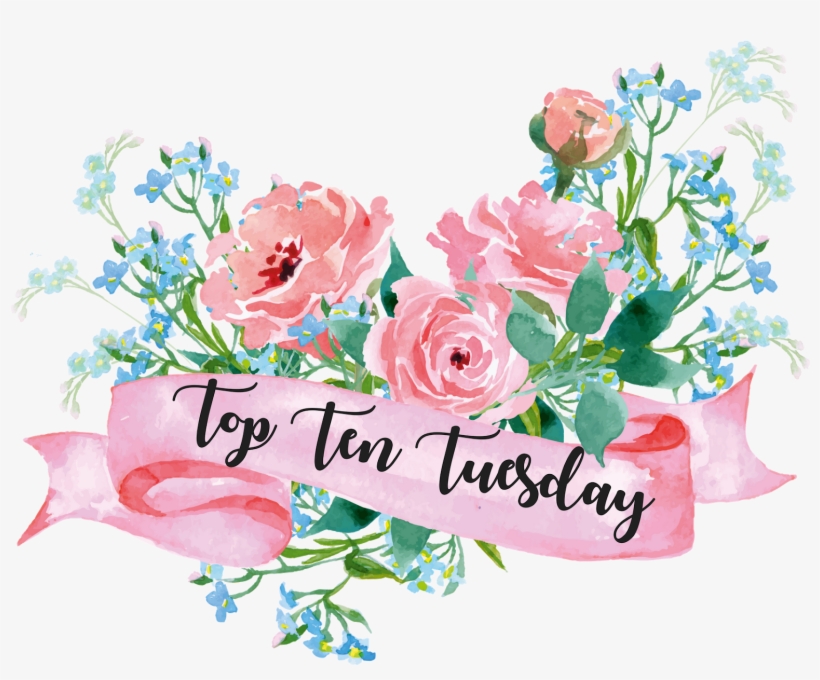 Top Ten Tuesday Is A Weekly Meme Hosted By That Artsy - Pink And Blue Watercolor Flowers, transparent png download