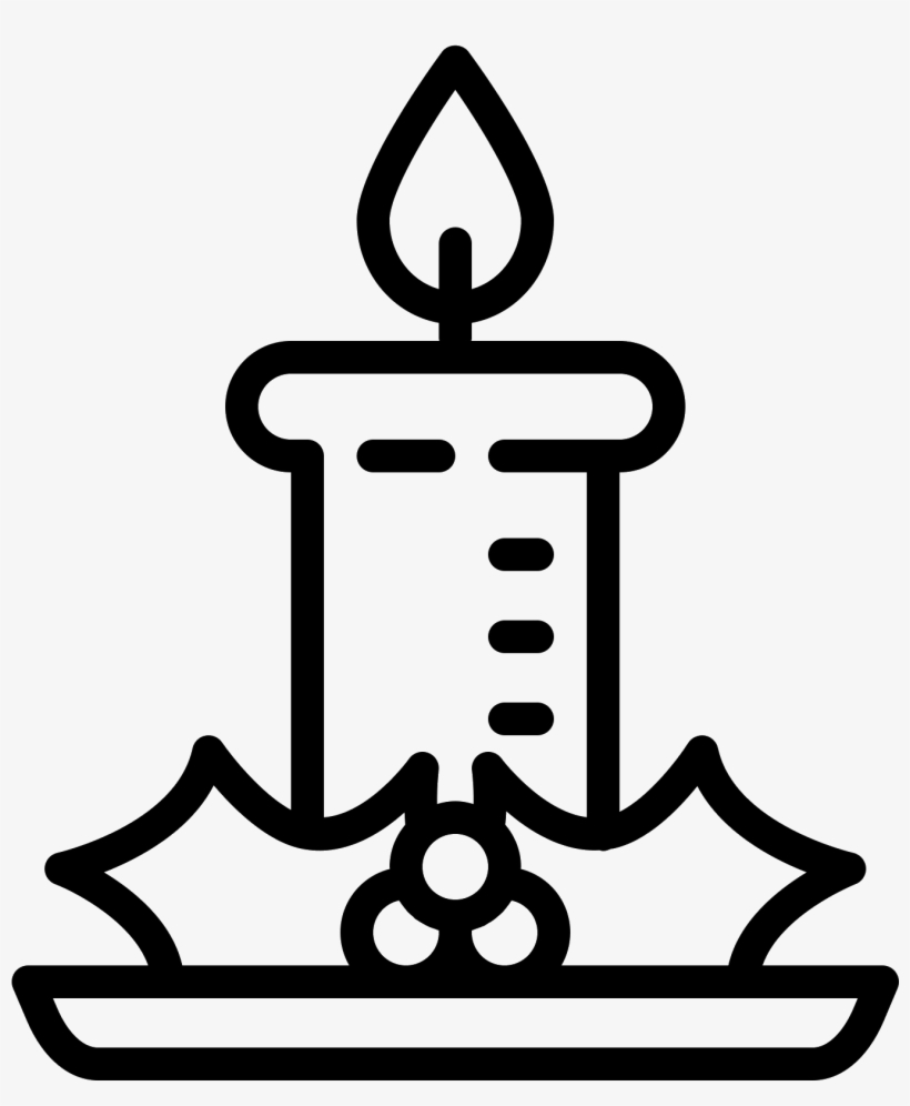 The Icon Is Of A Christmas Candle Sitting In A Small - Tea, transparent png download