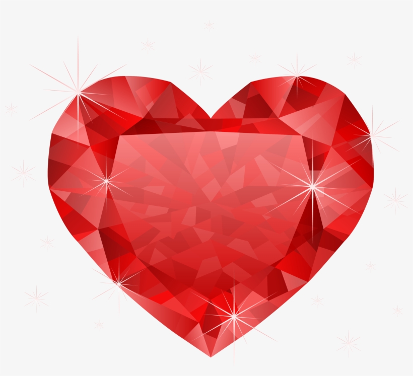 Red Heart Diamond Png, transparent png download