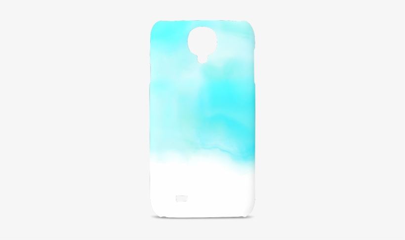 Blue Turquoise Bright Watercolor Abstract Hard Case - Smartphone, transparent png download