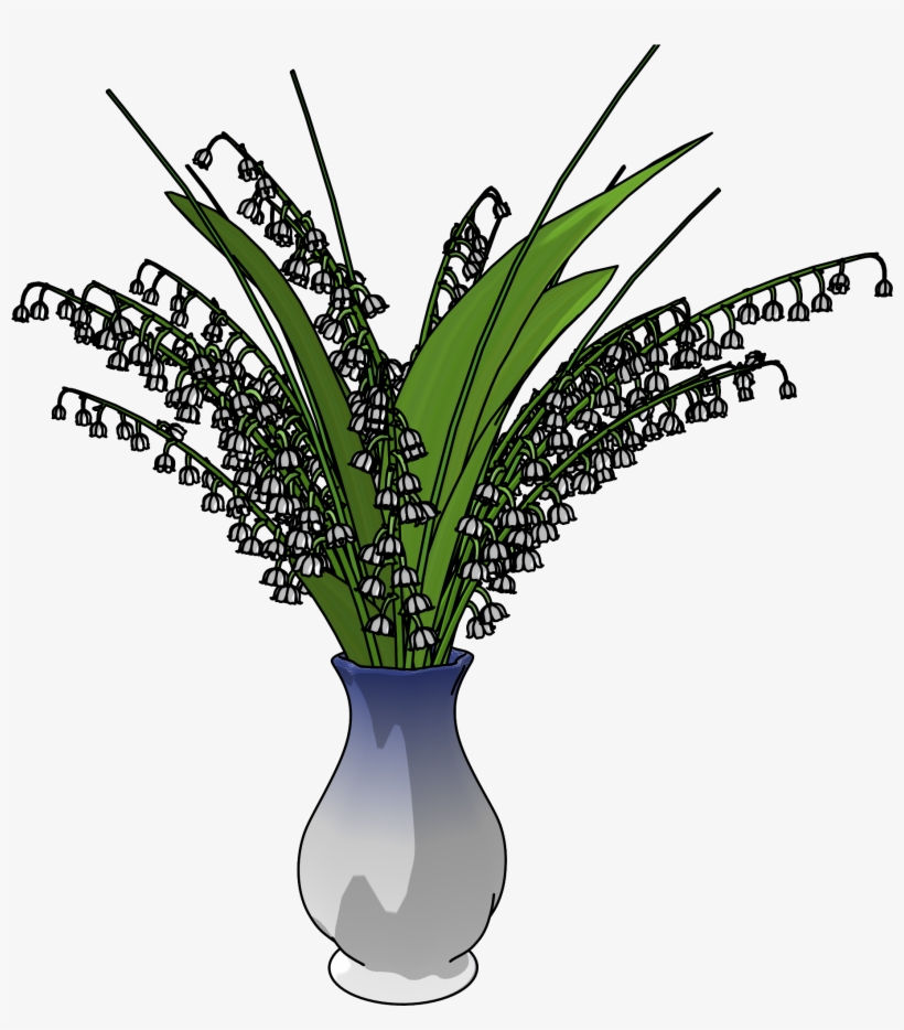 May Lily In Vase Png Clipart - Portable Network Graphics, transparent png download