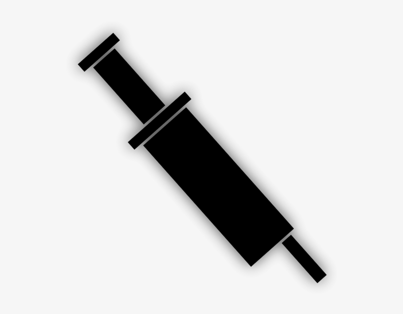 Syringe - Syringe Black And Whiteclipart, transparent png download