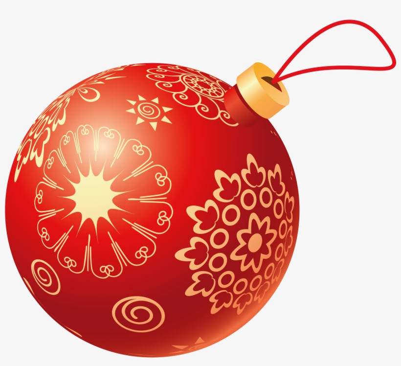 Christmas Red Ball - Christmas Ball Png Transparent, transparent png download