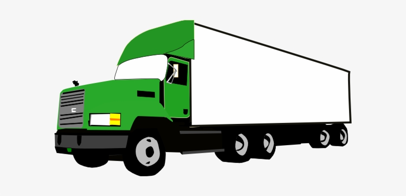 Tractor Trailer Silhouette At Getdrawings - Cargo Truck Truck Clipart, transparent png download