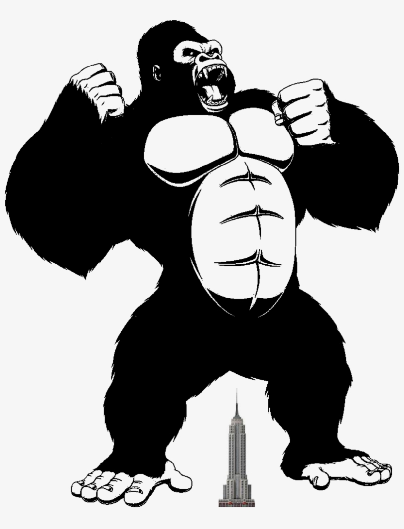 Gorilla Vector Muscular - King Kong Clipart, transparent png download