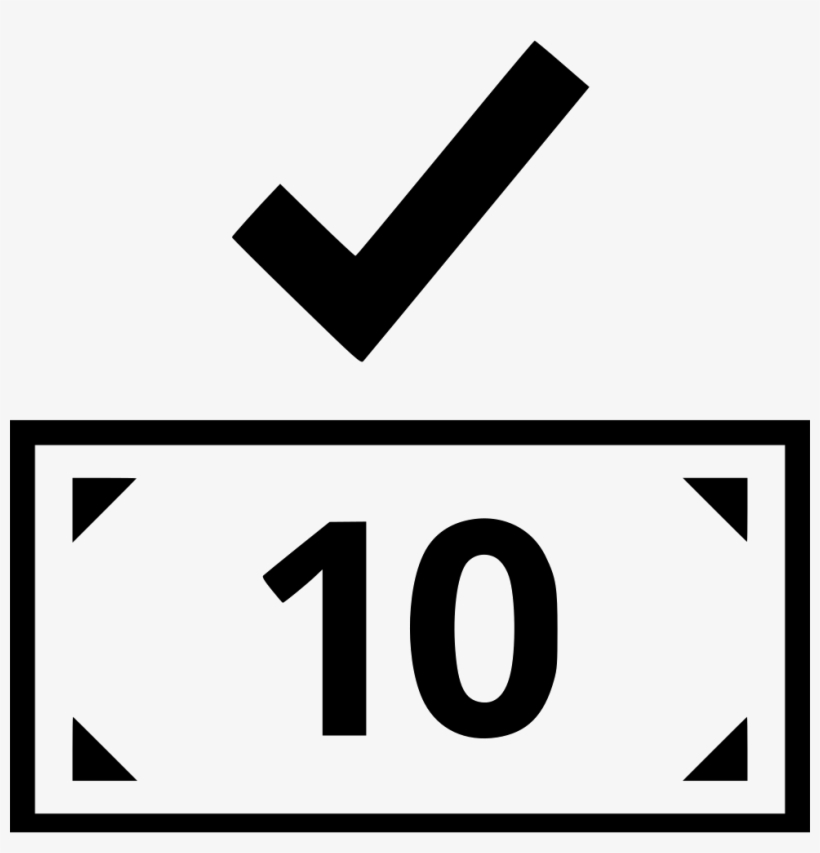 Check Mark Ok Good Ten Dollar Bill Currency Comments - Money, transparent png download
