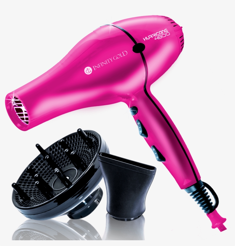 Blow Dryer Ceramic Tourmaline With 1 Concentrator & - Infinity Gold Blow Dryer, transparent png download