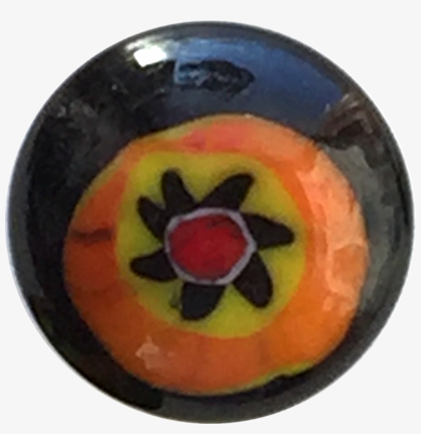 Small Rustic Vintage Black And Orange Glass Buttons, - Button, transparent png download
