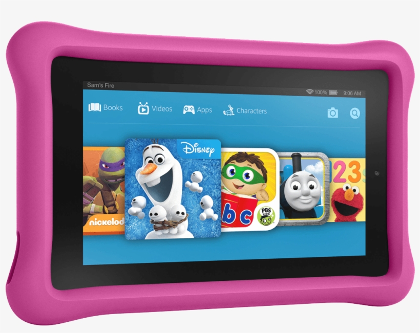 Kindle Fire Kids Edition Pink Transparent Background - Amazon Fire 7 Kids Edition, transparent png download