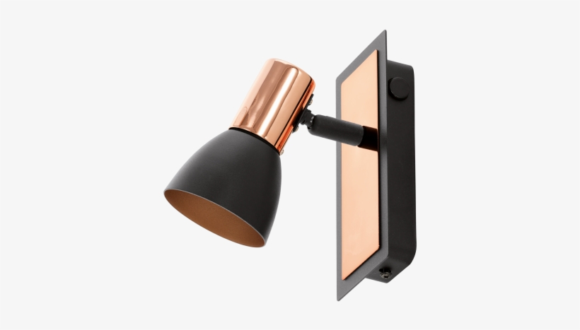 079494584 Barnham 1 Light Led Spotlight Matt Black - Wall Mount Copper Lights, transparent png download