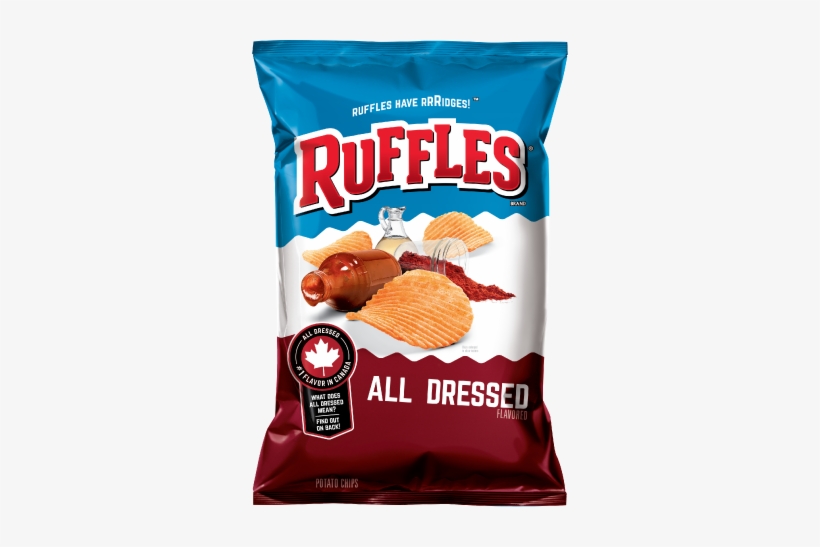 Ruffles® All Dressed Flavored Potato Chips - Ruffles All Dressed Potato Chips - 8.5 Oz Bag, transparent png download