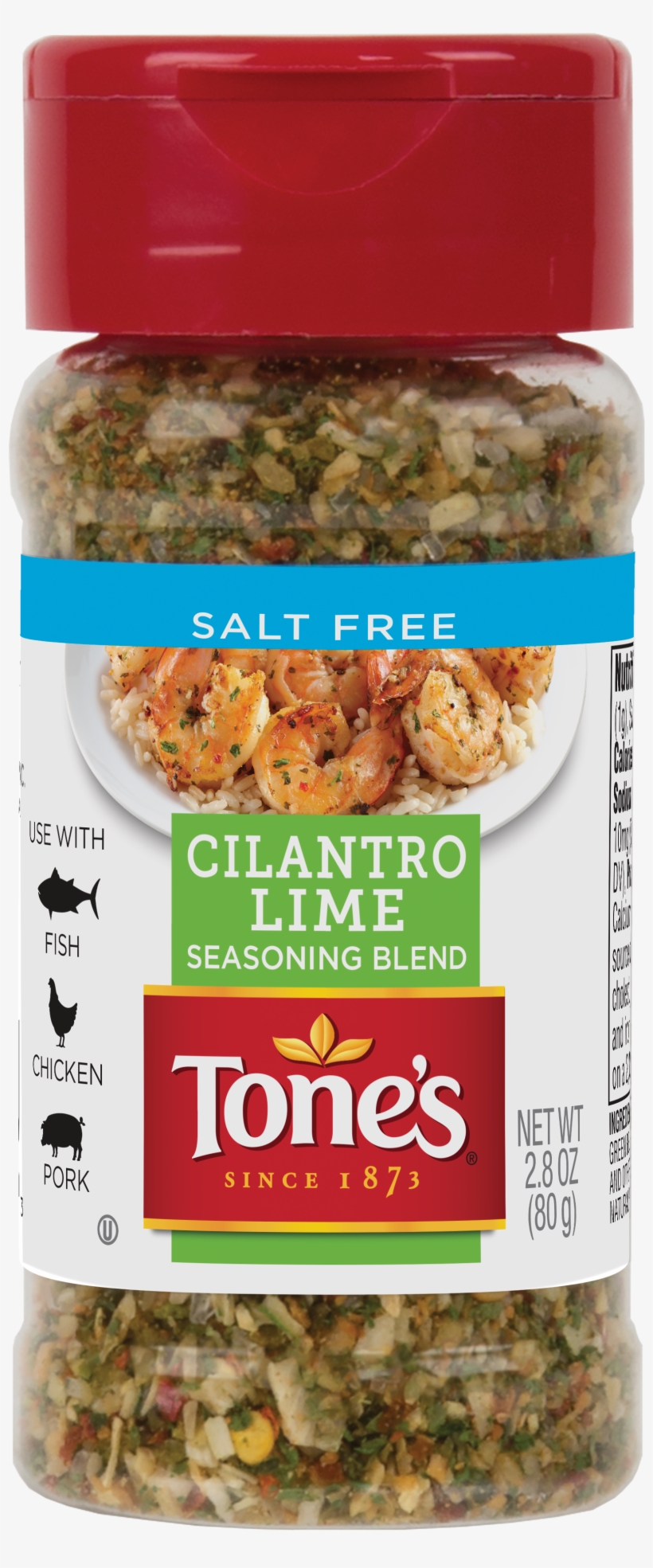 Sf Cilantro Lime - Tone's Lemon Pepper Seasoning Blend 0.80 Oz. Shaker, transparent png download