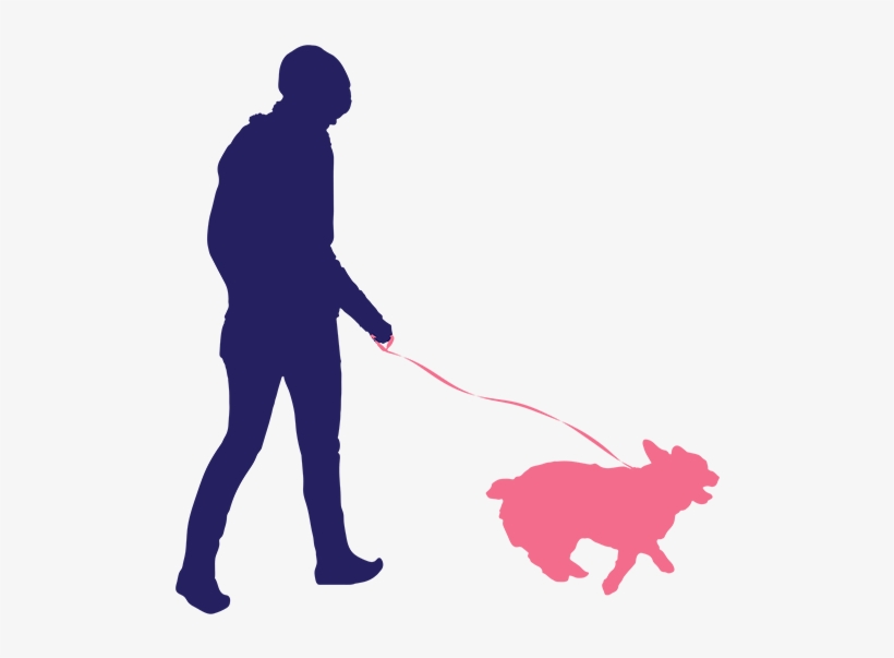 Dog Walking And Pet Feeding - Black Silhouettes People Png Walking, transparent png download