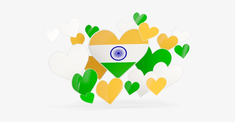 Flying Heart Stickers Illustration Of Flag Of India - Indian Flag Sticker Png, transparent png download