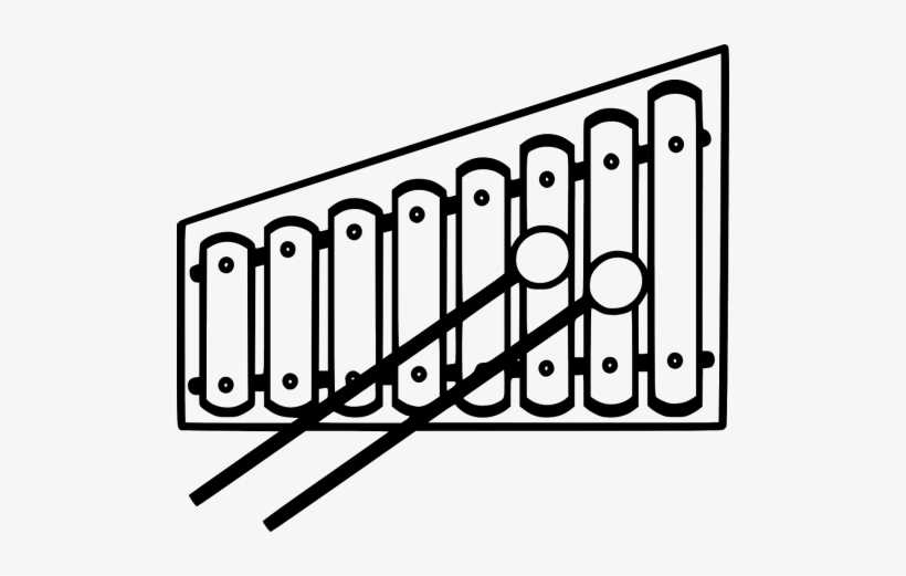 Xylophone,musical Vector Graphics - Xylophone Black And White Clip Art, transparent png download