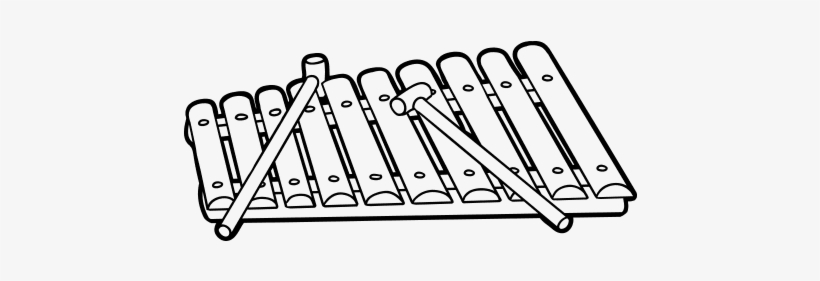 Xylophone Black And White Clipart, transparent png download