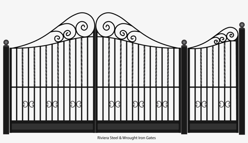 Bordeau Steel Driveway And Pedestrian Entreance Gates - Steel Gate Images Png, transparent png download