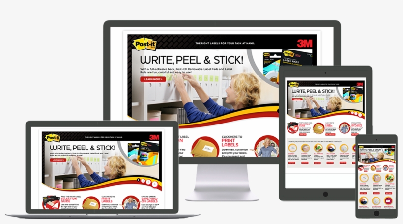 Post It Notes Website Design - Online Advertising, transparent png download