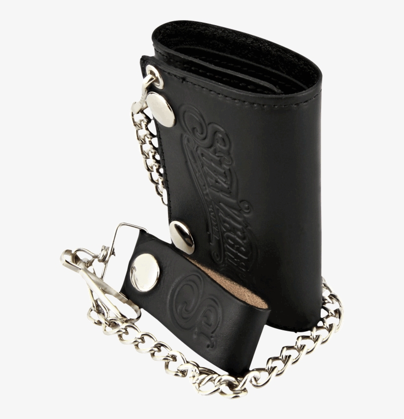 Black Men's Tri-fold Chain Wallet - Wallet, transparent png download