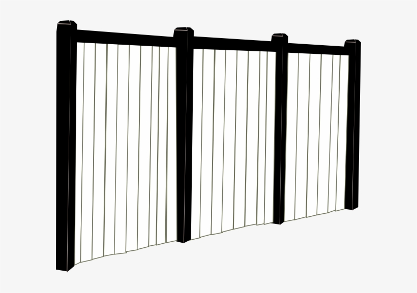 Black And White Fence Clip Art - Black And White Fence, transparent png download
