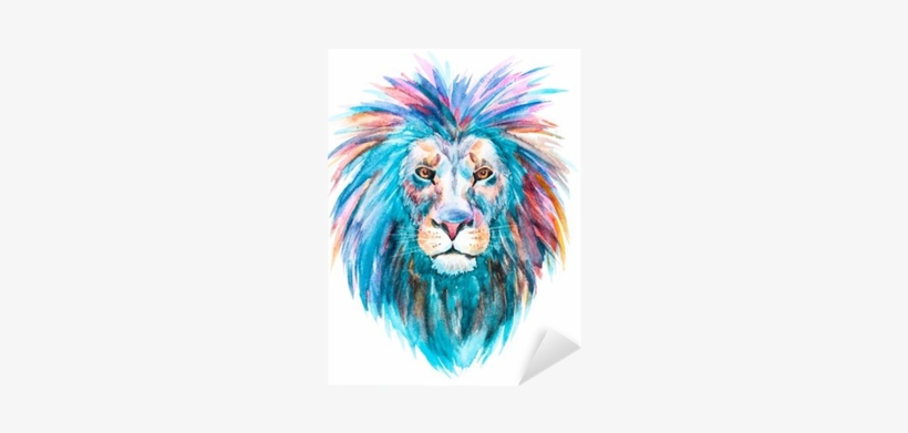 Watercolor Lion Tumblr For Kids - Watercolor Lion, transparent png download