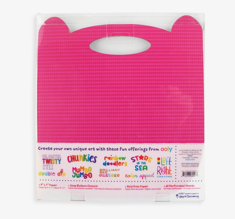 Back Of Packaging Of Cat Carry Along Sketchbook - Cat, transparent png download