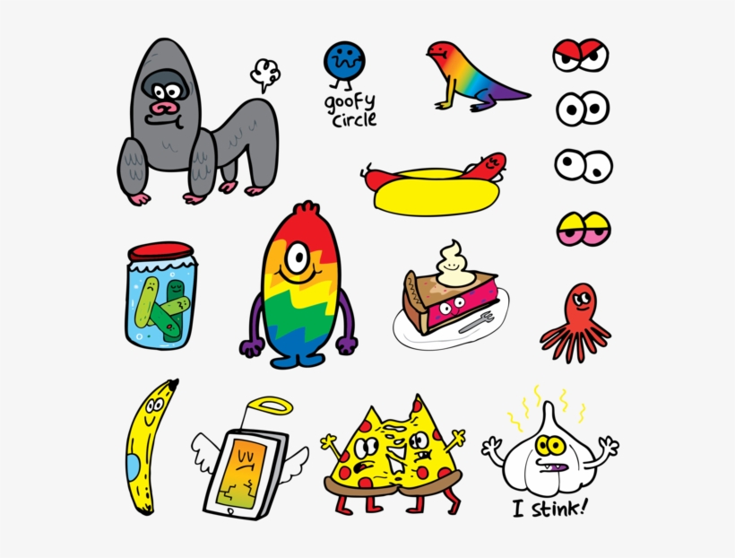 Goofy Doodles Sheet - Jon Burgerman Art, transparent png download