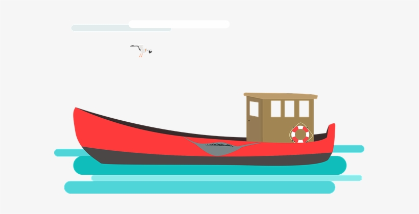 Cutter, Fishing Vessel, Fishing, Shrimp - Fishing Boat Vector Png, transparent png download