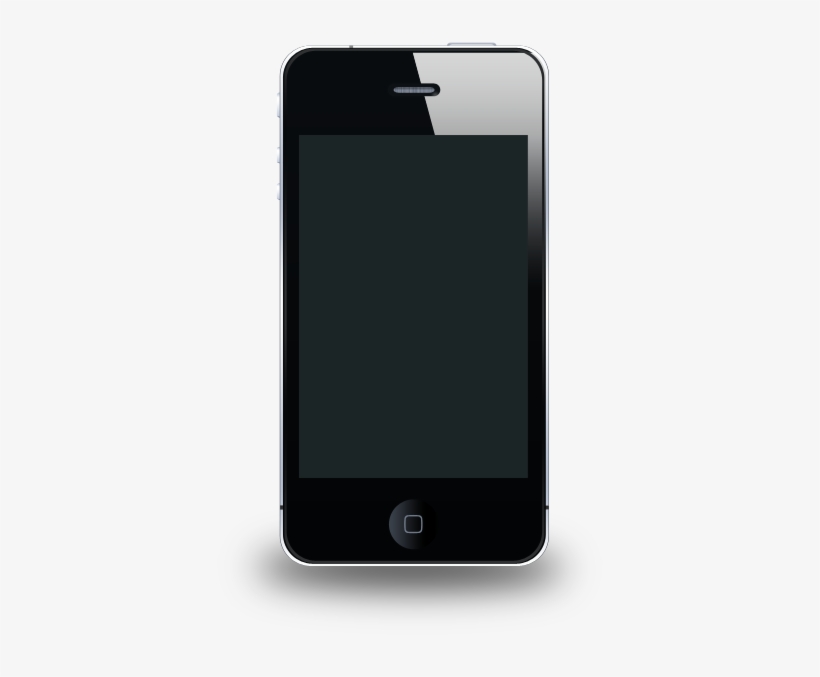 Iphone Black Front - Iphone 4, transparent png download
