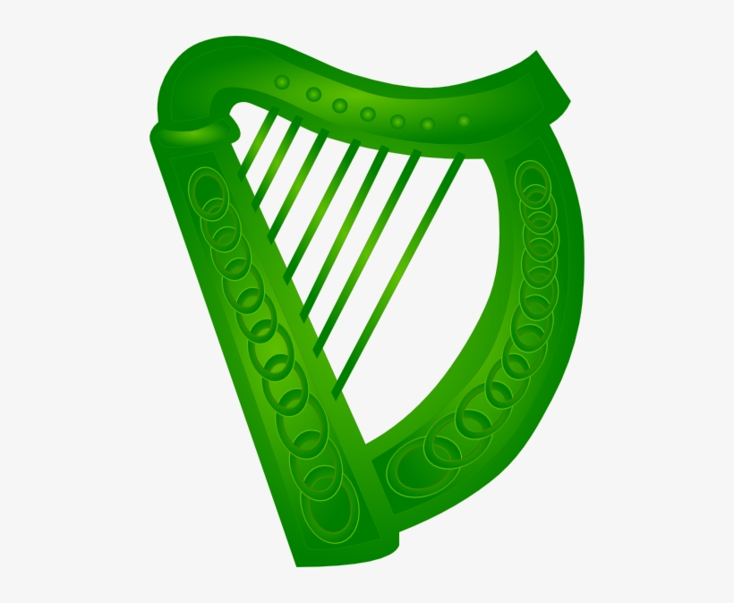 Png Free Stock Green Clip Art At Clker Com Vector - Irish Harp Clip Art, transparent png download