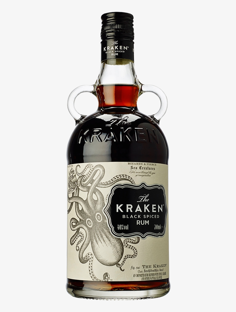 Kraken Rum - Kraken Black Spiced Rum / Small Bottle, transparent png download