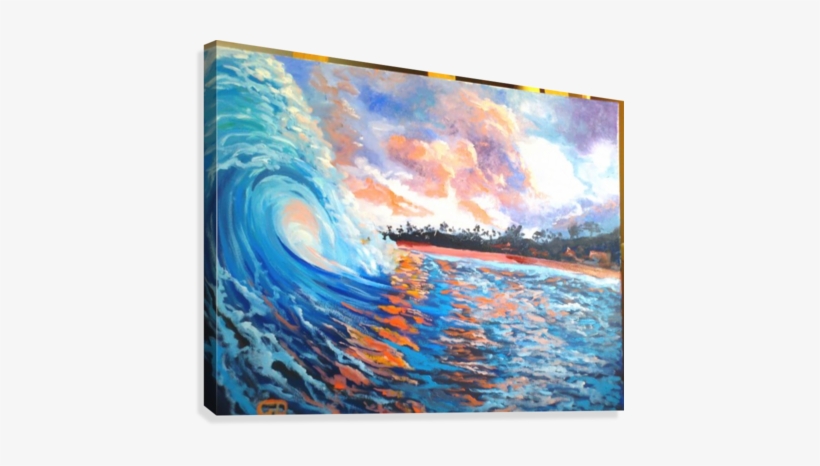 Hawaiian Morning Shore Sunrise Canvas Print - Picturi Cu Reflexie In Apa, transparent png download