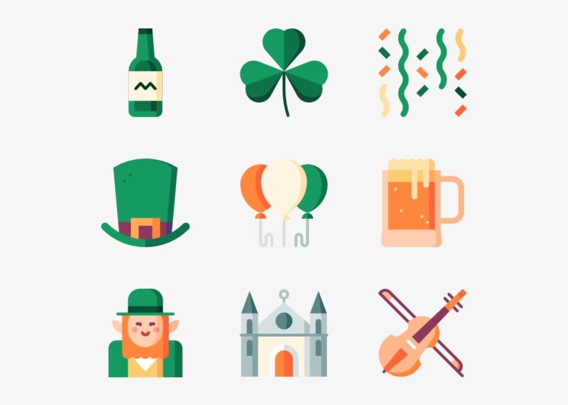 Saint Patrick Day - Irish Icons, transparent png download