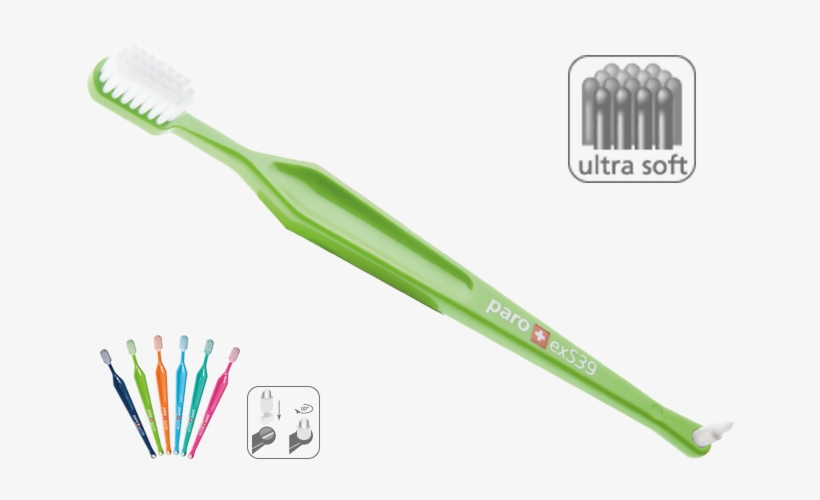 Paro® Exs39, Toothbrush With Single Tufted Brush, Ultrasoft - Paro S27l, transparent png download