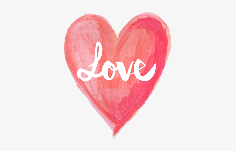 Download Water Colour Love Heart Sticker - Corazon Acuarela Png ...