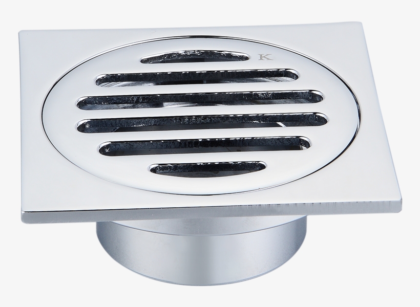 Kinetic 80mm Chrome Square Plated Floor Grate - Circle, transparent png download