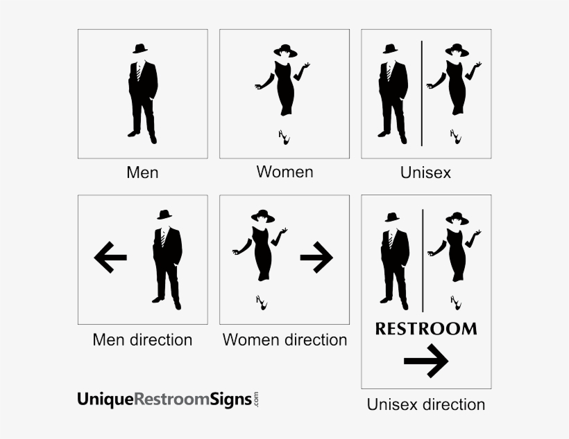 Vintage Restroom Sign Template Silhouette Png Image Transparent Png Free Download On Seekpng