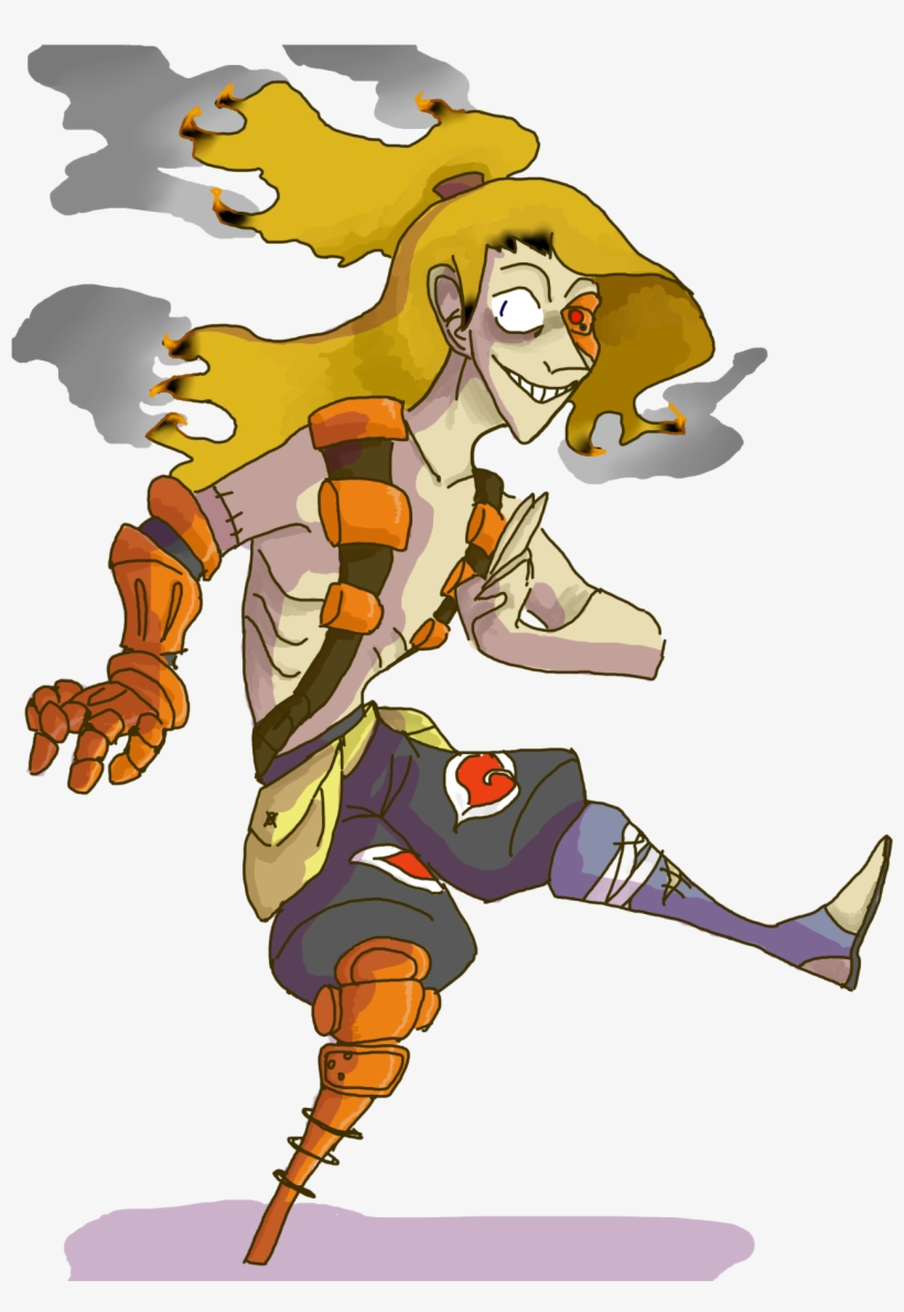 Naruto Overwatch Deidara Junkrat Crossover - Deidara Junkrat, transparent png download