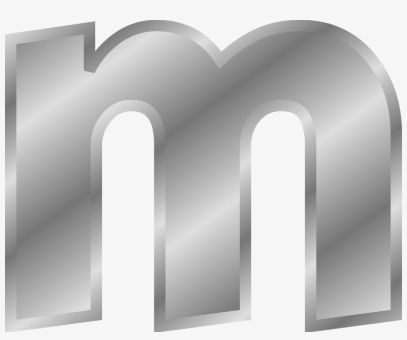 Letter Case Greek Alphabet M - Silver Letter M Png, transparent png download