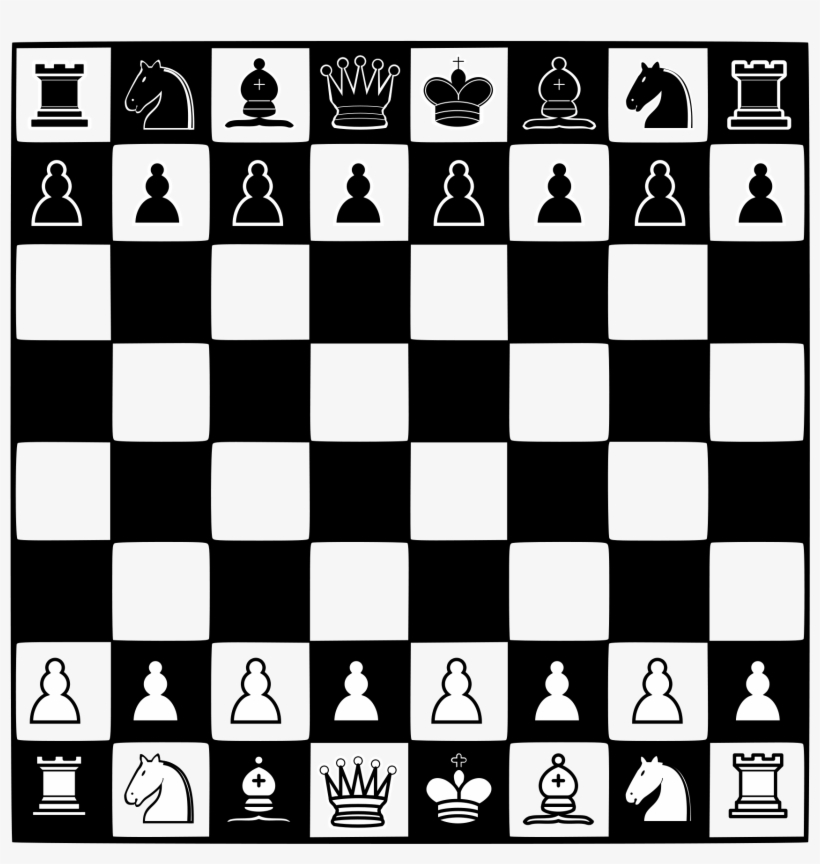 Open - Chess Board Black And White, transparent png download