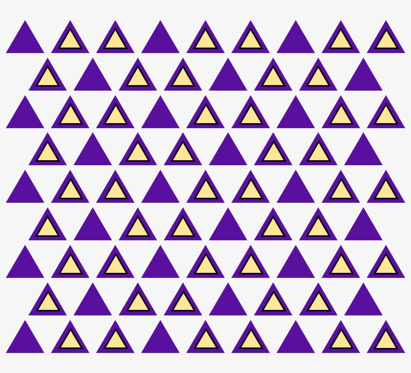 I Just Shifted Each Row Over By One Relative To The - Triangle, transparent png download