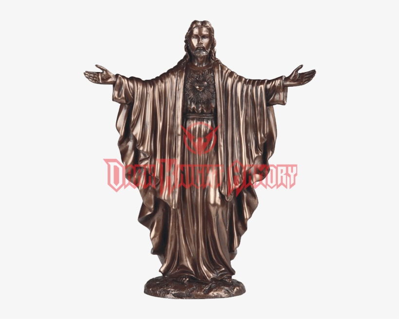Bronze Sacred Heart Of Jesus Statue - Grand Way, transparent png download
