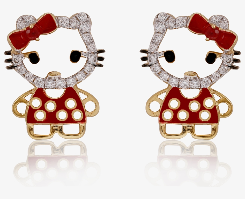 Cute Hello Kitty Earrings - Earrings, transparent png download