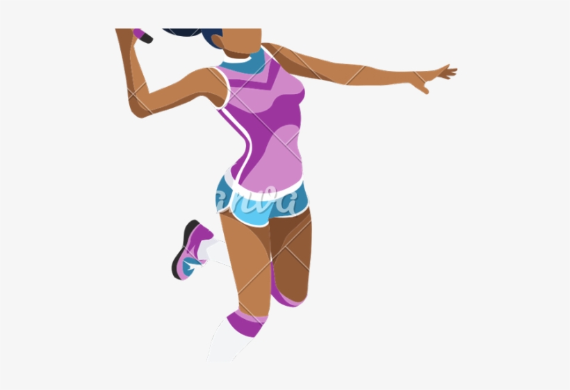 Badminton Clipart Girl - Badminton Vector Png, transparent png download