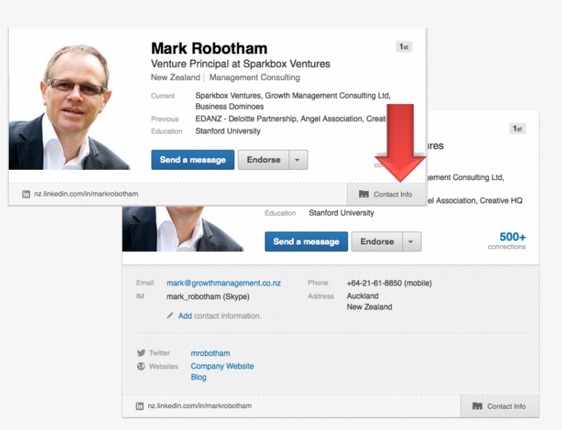Contact Linkedin Transparent Background - Linkedin Contact, transparent png download