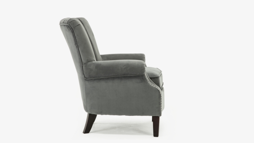 Orlenca Accent Chair In Grey Velvet Img - Club Chair, transparent png download