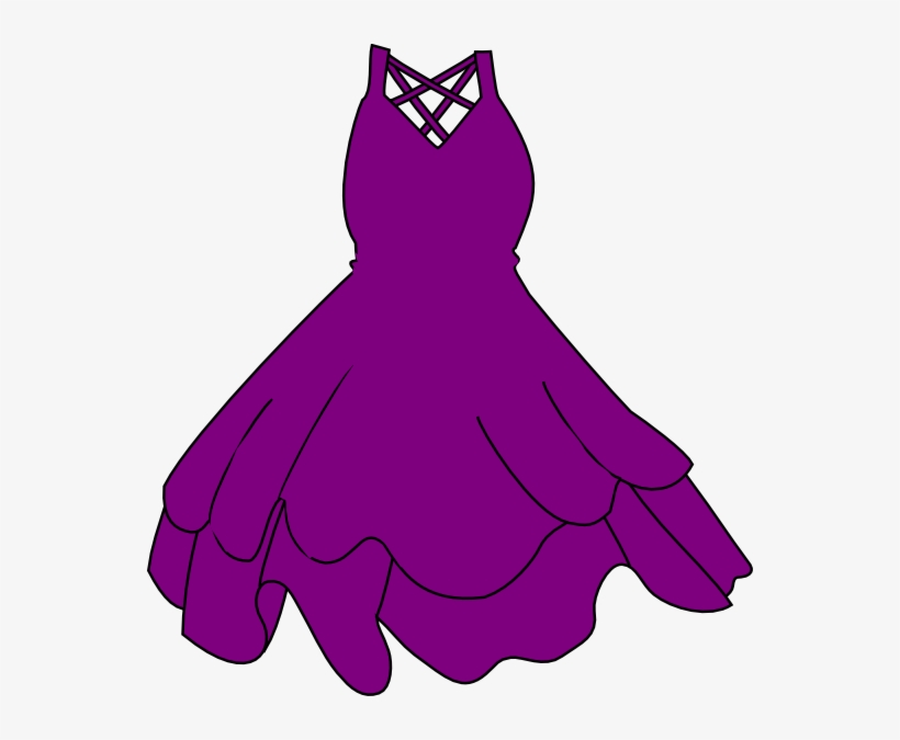 Cartoon Dresses Clip Art - Black Dress Clip Art, transparent png download