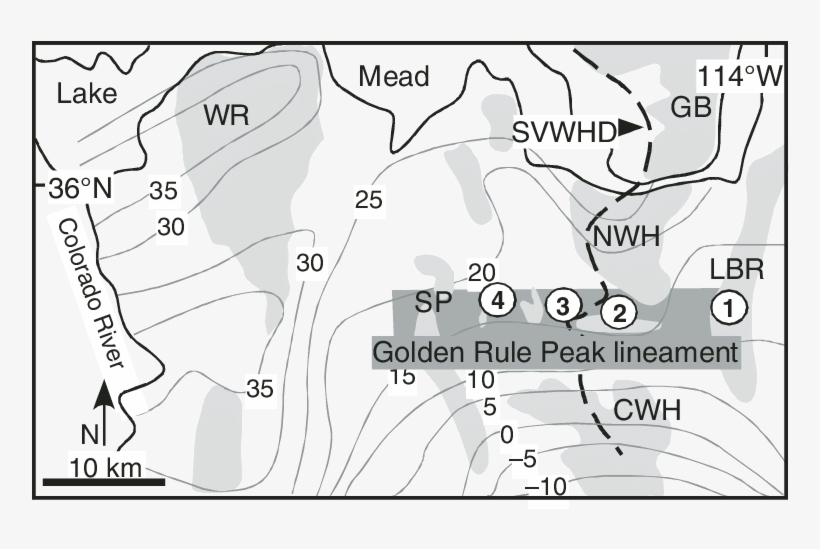 Map Of The Eastern Lake Mead Area Showing Location - Illustration, transparent png download